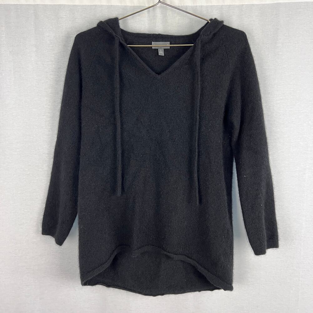 The Limited Sweater Black Cashmere Hooded Pullover Quiet Luxury Minimalist Basic